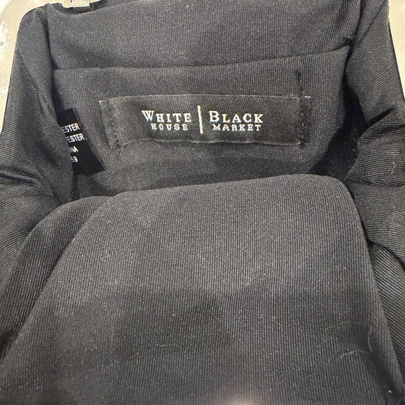 White House Black Market Black Rosette Clutch - Picture 2 of 2